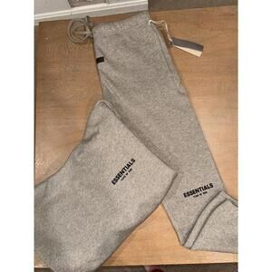 Essentials Fear Of God Dark Oatmeal Grey Set Hoodie & Pants Brand New Size L NWT